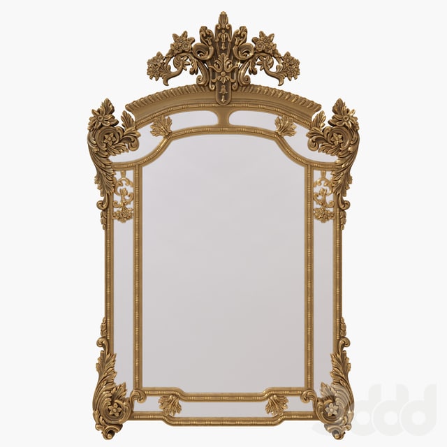 Gold rococo mirror
