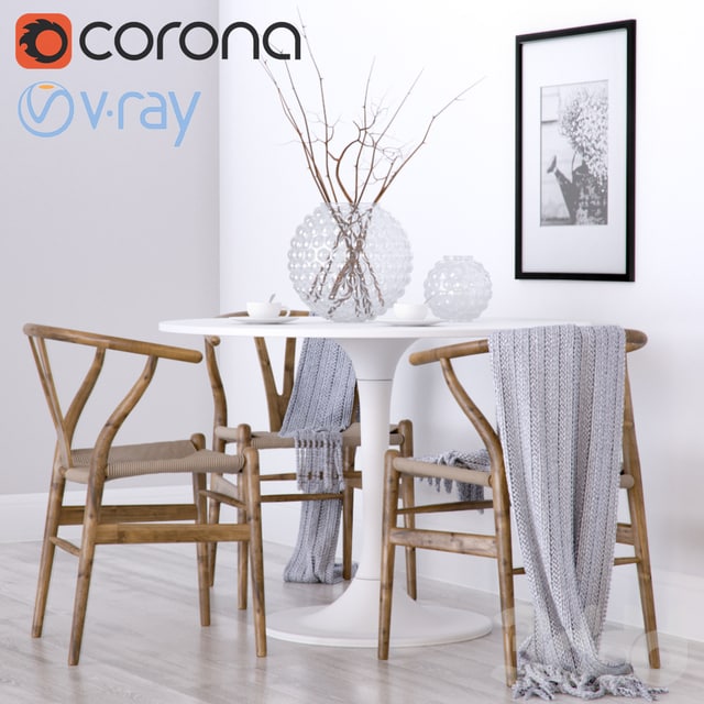 Wishbone chair CH24 & Ikea DOCKSTA