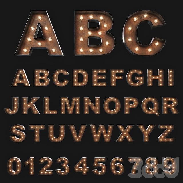 Vintage Marquee Letters/ Объемные буквы с подсветкой