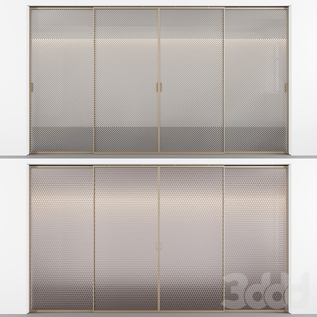 Sliding doors with embossed glass No. 3.
