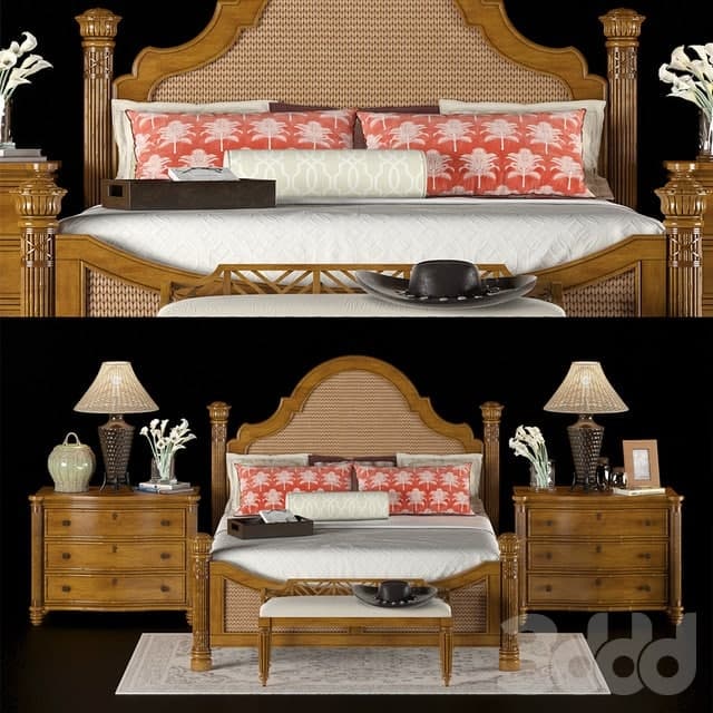 of drawers LEXINGTON HOME BRANDS ISLAND ESTATE BY TOMMY BAHAMA HOME ROUND HILL BED