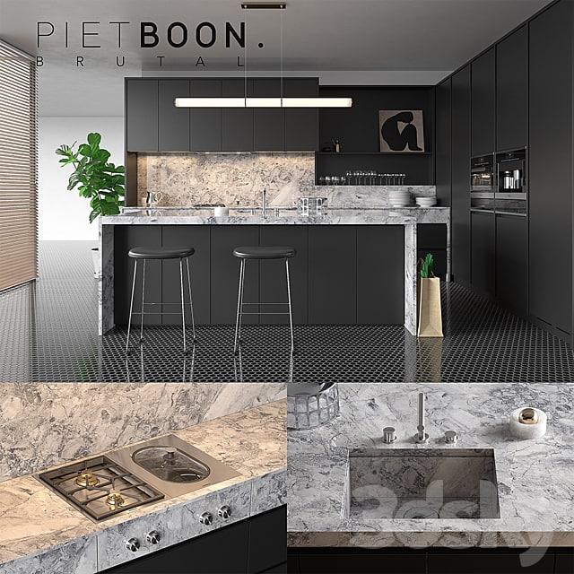 Kitchen Piet Boon BRUTAL (vray GGX, corona PBR)