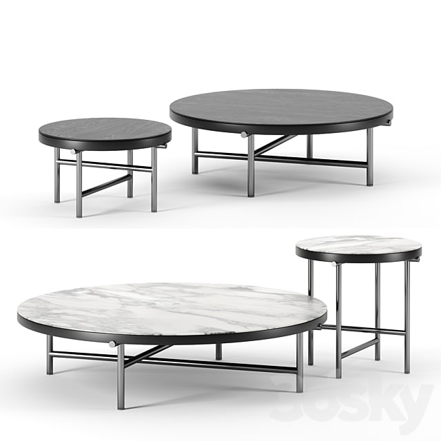 Torii coffee tables by Minotti set 2 , , , , , , , , , , , ,