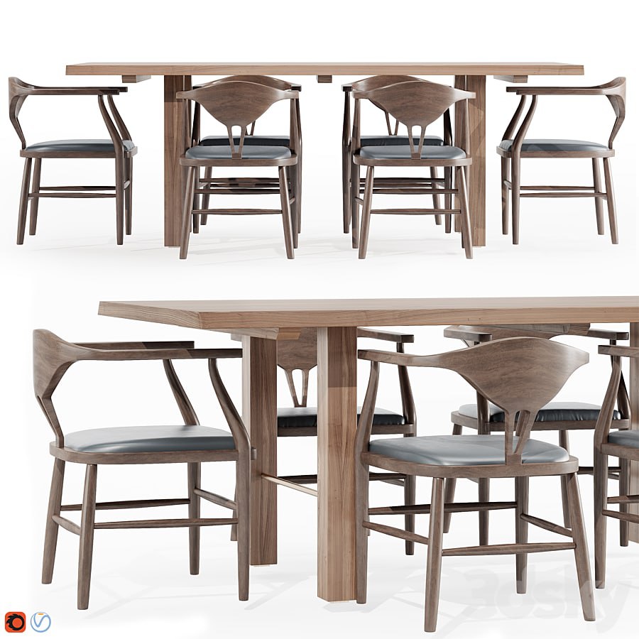 Montana Live Edge Dining Table with Peking B Dining Chairs , , , , , , , , ,