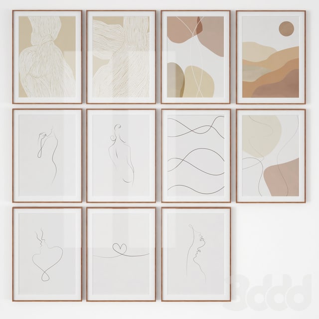 Set of posters "Abstraction and lines"