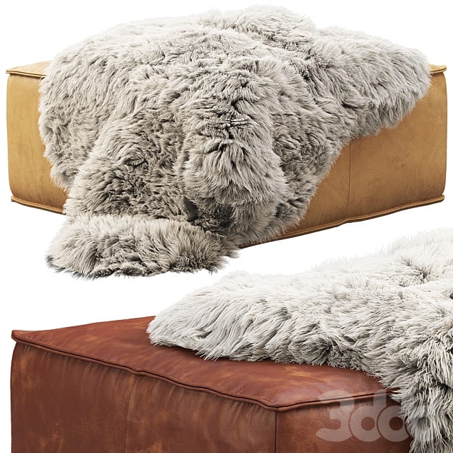 Joybird Lyle Leather Ottoman