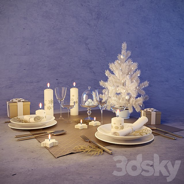 Christmas table setting -tree