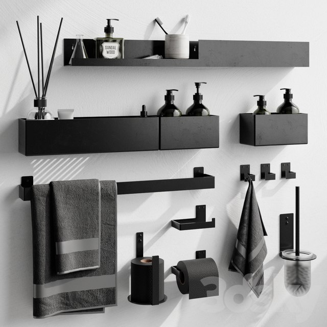Bathroom accessories black accessories accessories set
