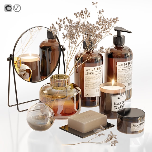 Bruket decor set for bathroom with dry flowers set for bathroom with dry flowers set