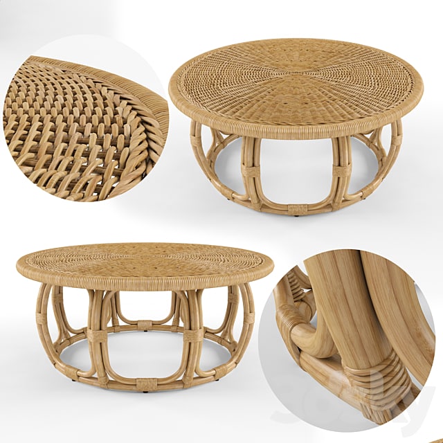 Anguilla Rattan Coffee Table