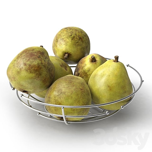 Pears in metal vase by 3d-andrew
