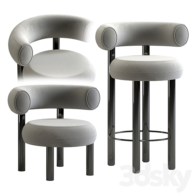 Tom Dixon Fat Lounge & Stool bar chair , , , , , , , , , ,