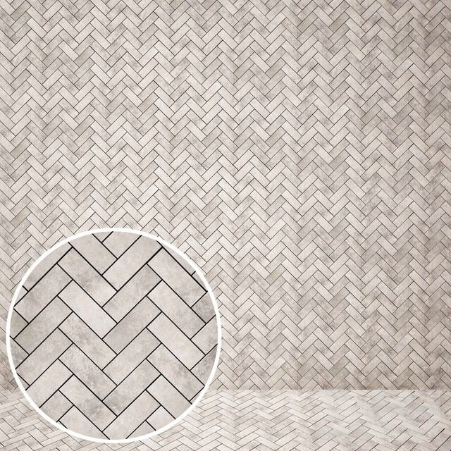 IRIS Cube Mosaic Chevron white