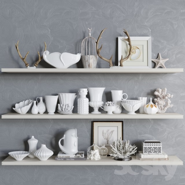 White decoration set