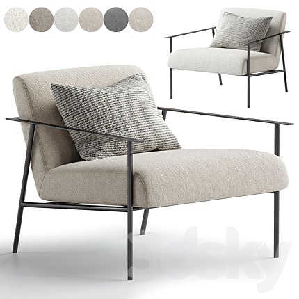 Tracy Fabric Lounge Chair Beige