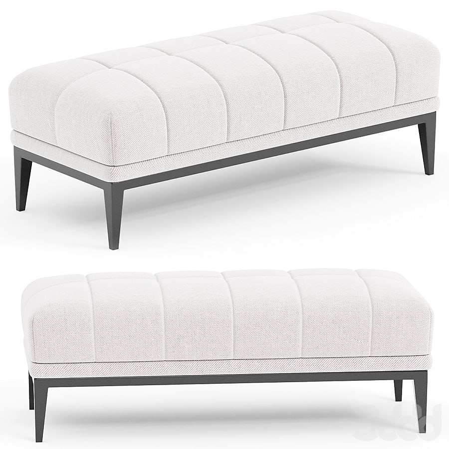 Eichholtz Aurelio White Tufted Upholstered Bench