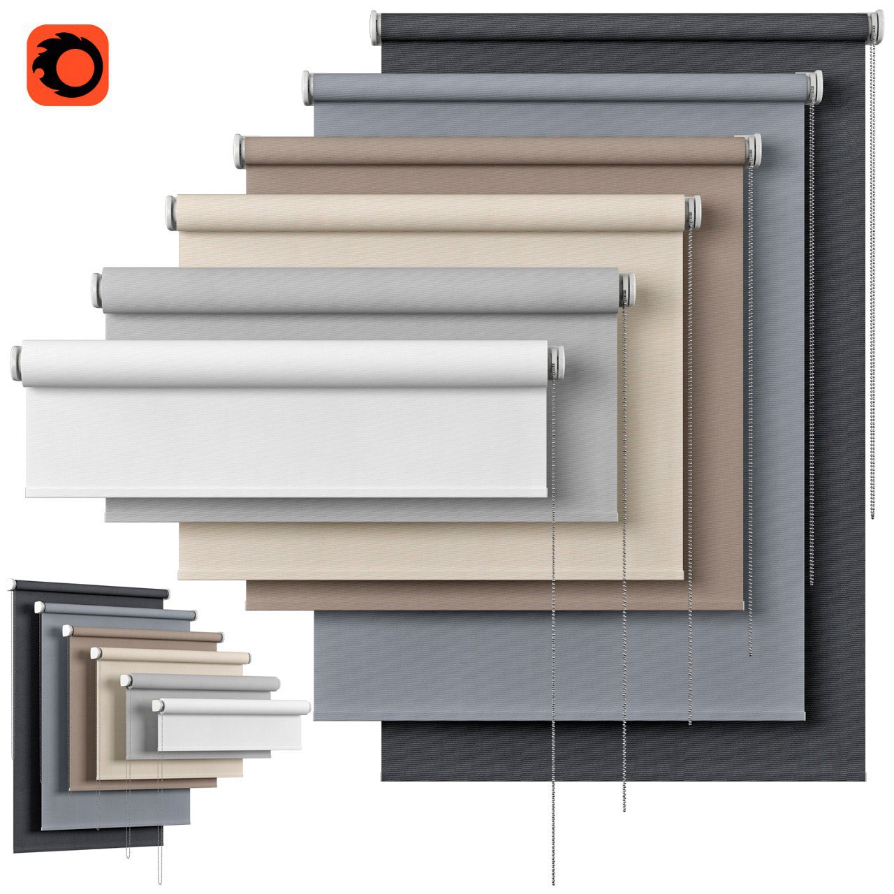 Roller Blind 20 | Sevilla blackout # textile