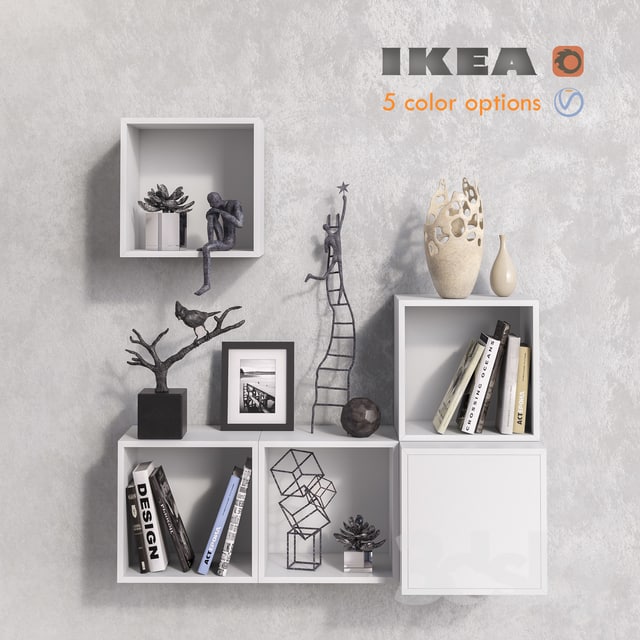 Modular furniture IKEA, accessories and decor set 7