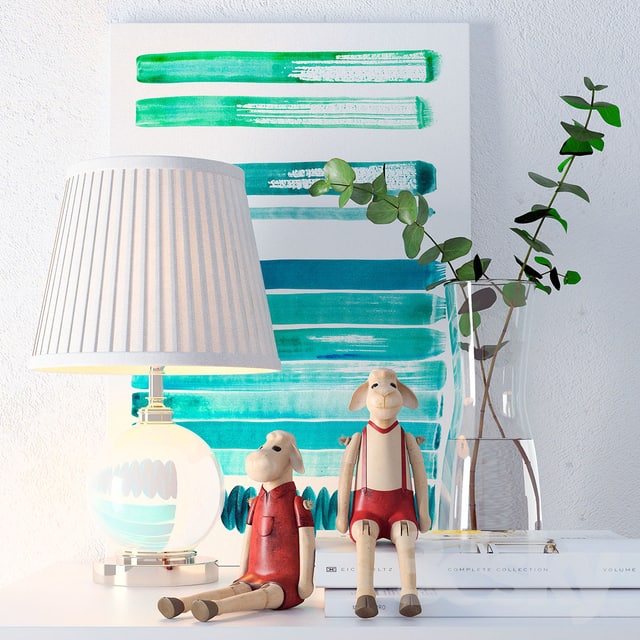 Lamp Eichholtz Octavia, paintings Jan Ombre and decor