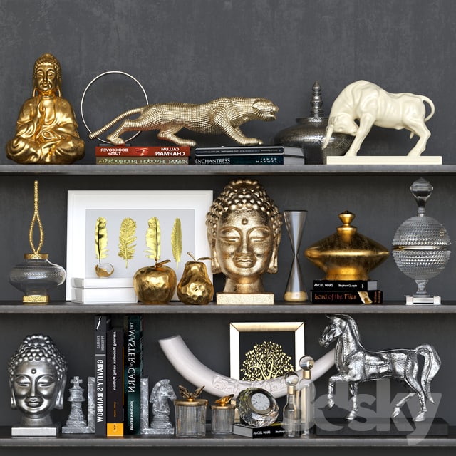 A collection of sculptures for design projects and decor elements to create coziness