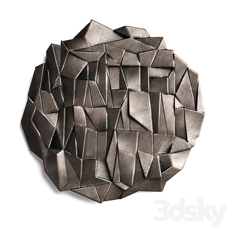 Metal origami wall panel