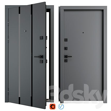 Entrance metal door Street (QDoors)