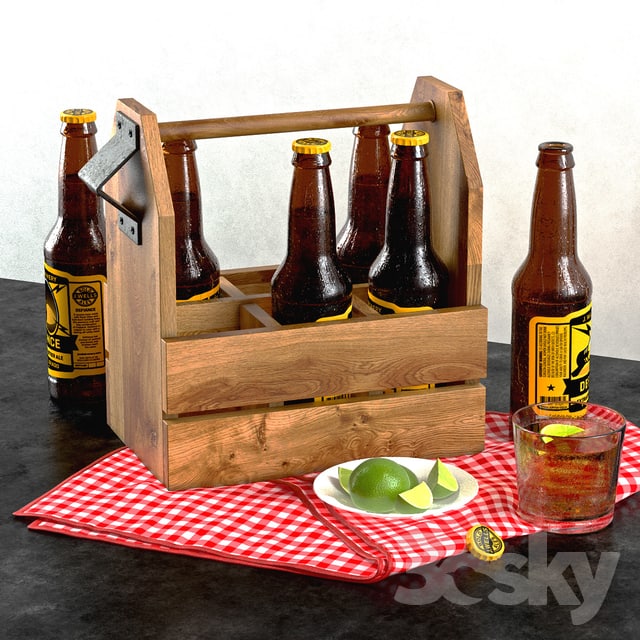 Beer box and lime