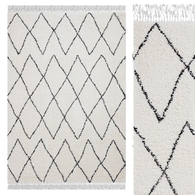Carpet Think Rugs Boho 8280 White/Black