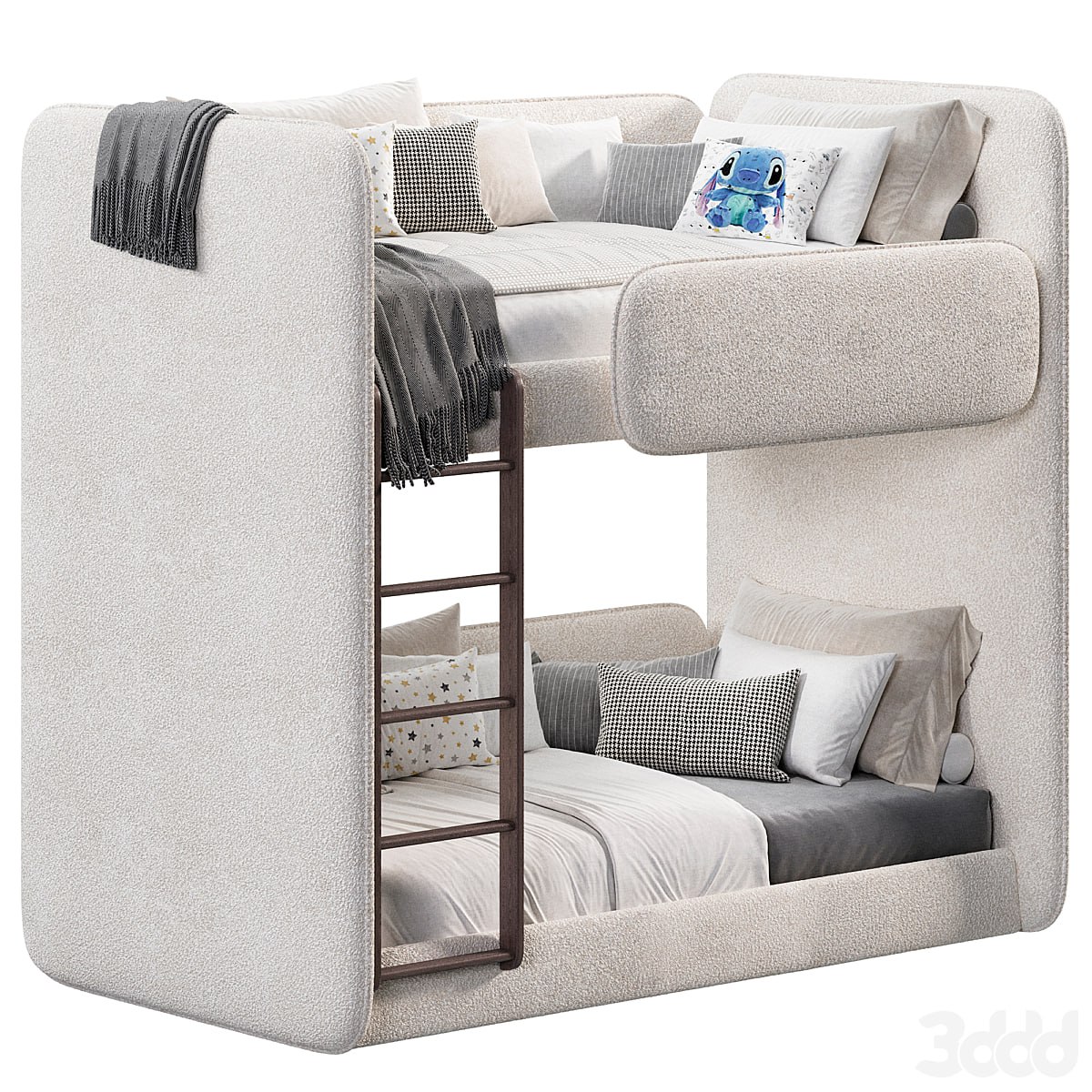 Double soft kids bed
