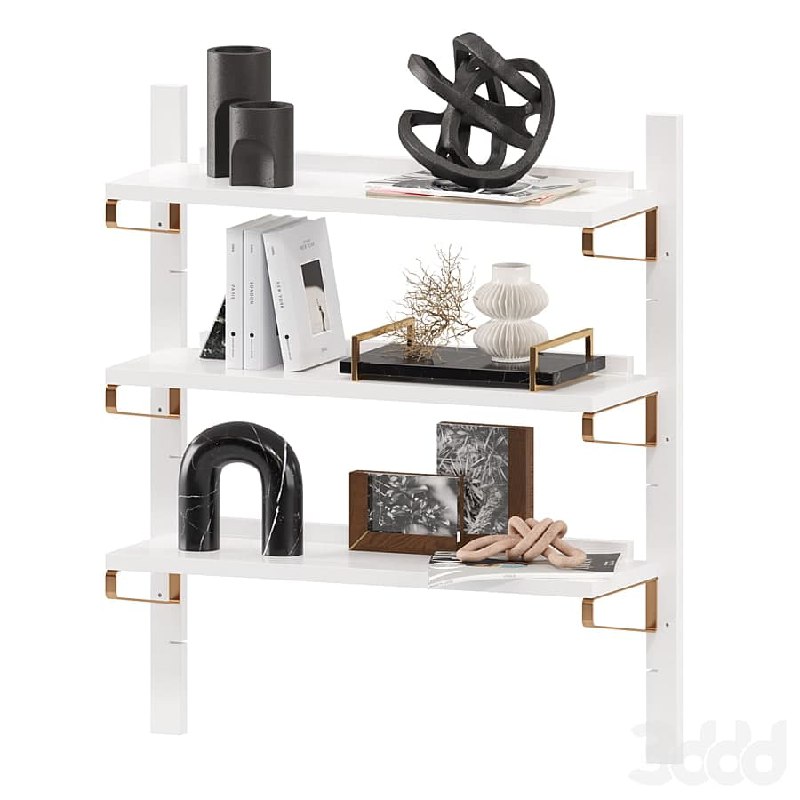 CB2 White High-Gloss Single Modular Wall Shelf