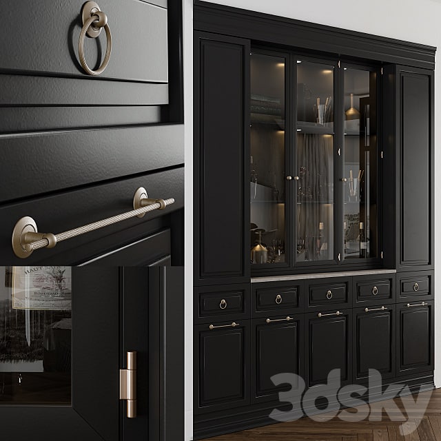 Classic Display Cabinet Black