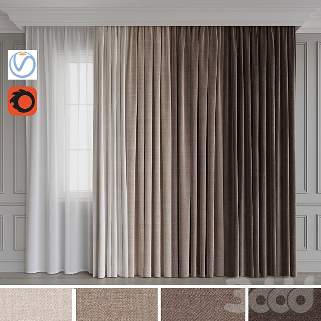 Drapery set 12. Beige gamma