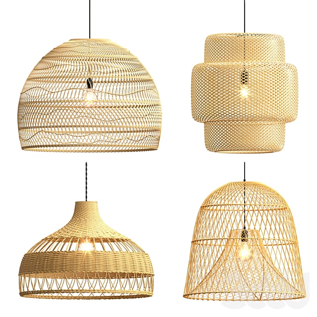 Collection rattan pendant lights