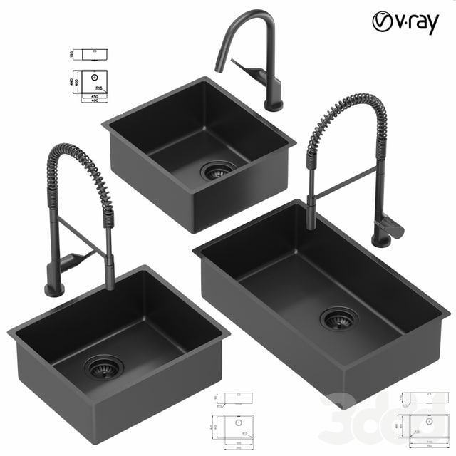 Collection of kitchen sinks 01
