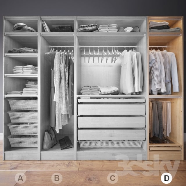 Одежда в шкафу секция D 4-4