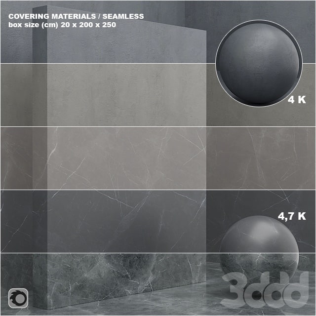 Material (seamless) - coating, marble, plaster - set 55