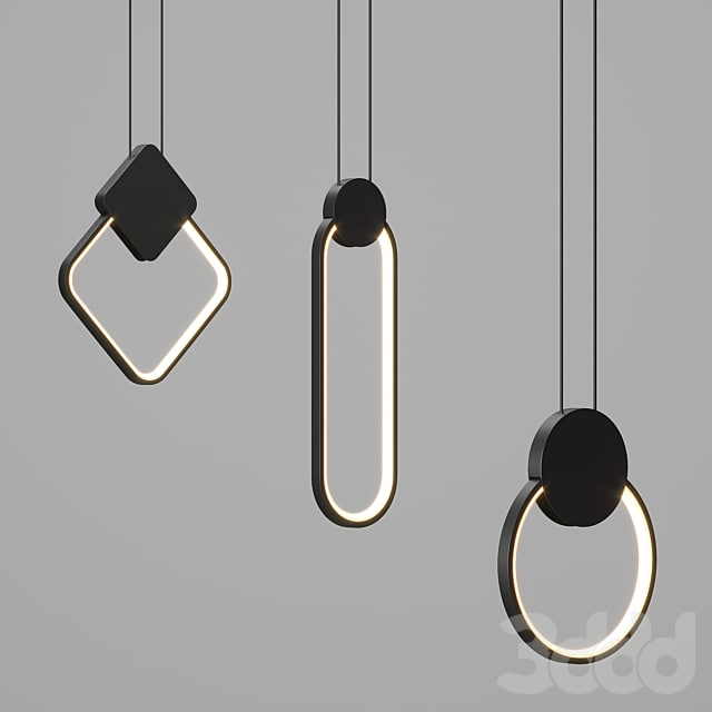 Hanging chandelier series Curly Lamp