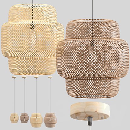 Rattan pendant lights 050