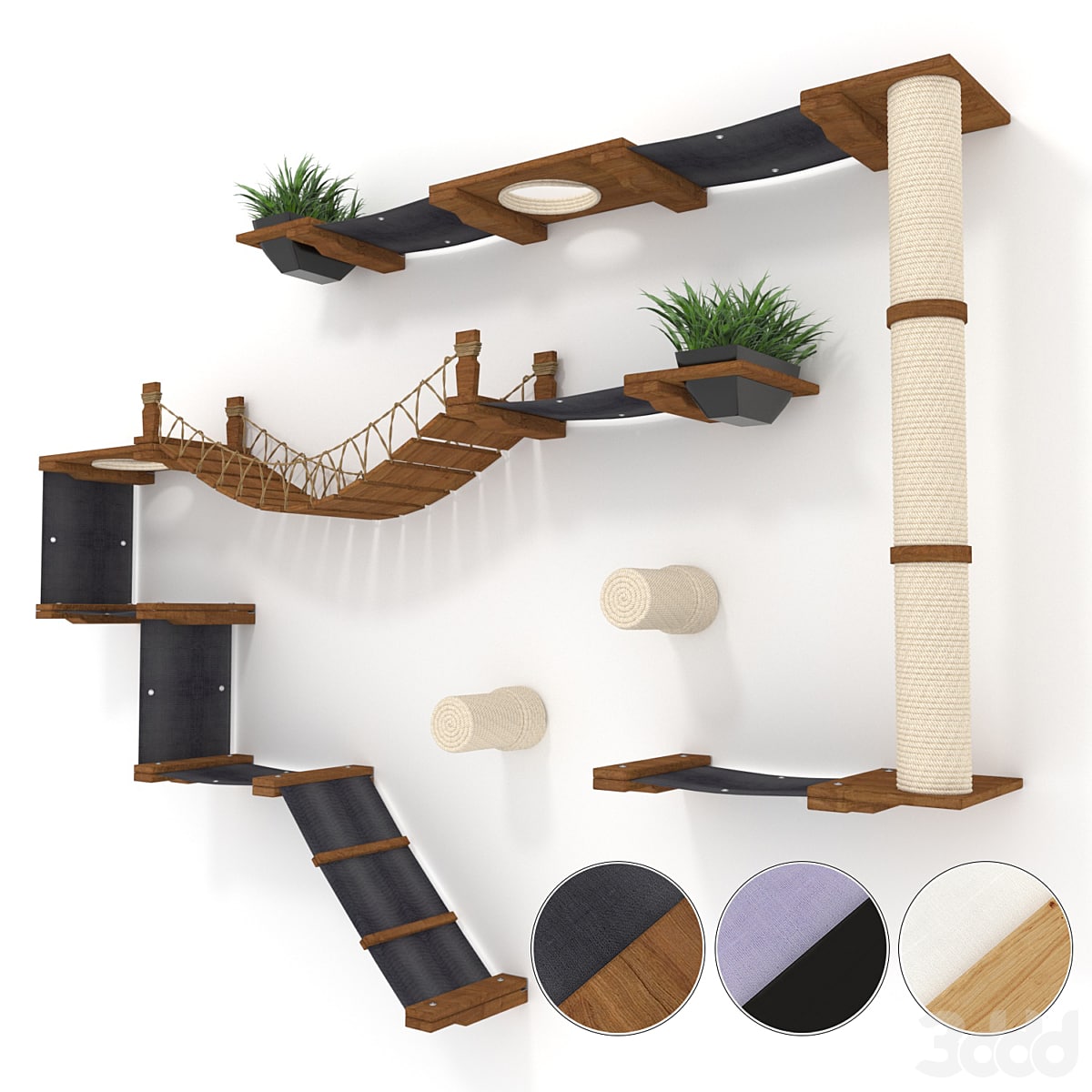 Game complex for cats