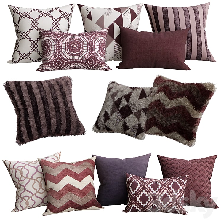 Purple collection of decorative pillows # pillow