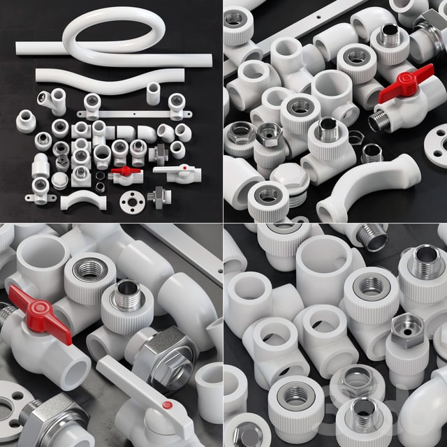 , , , , , , Fittings plastic white