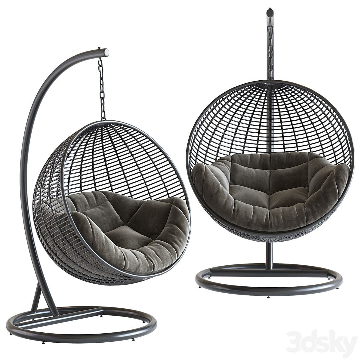 Fotel Wiszacy Cocoon De Luxe Cczarny