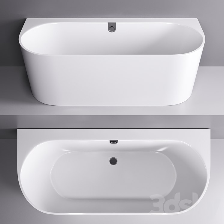 - Wall-mounted bathtub Villeroy & Boch Oberon .