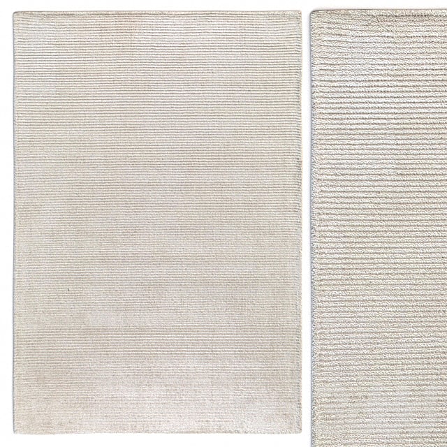 Benuta Lines Viscose Cream Rug