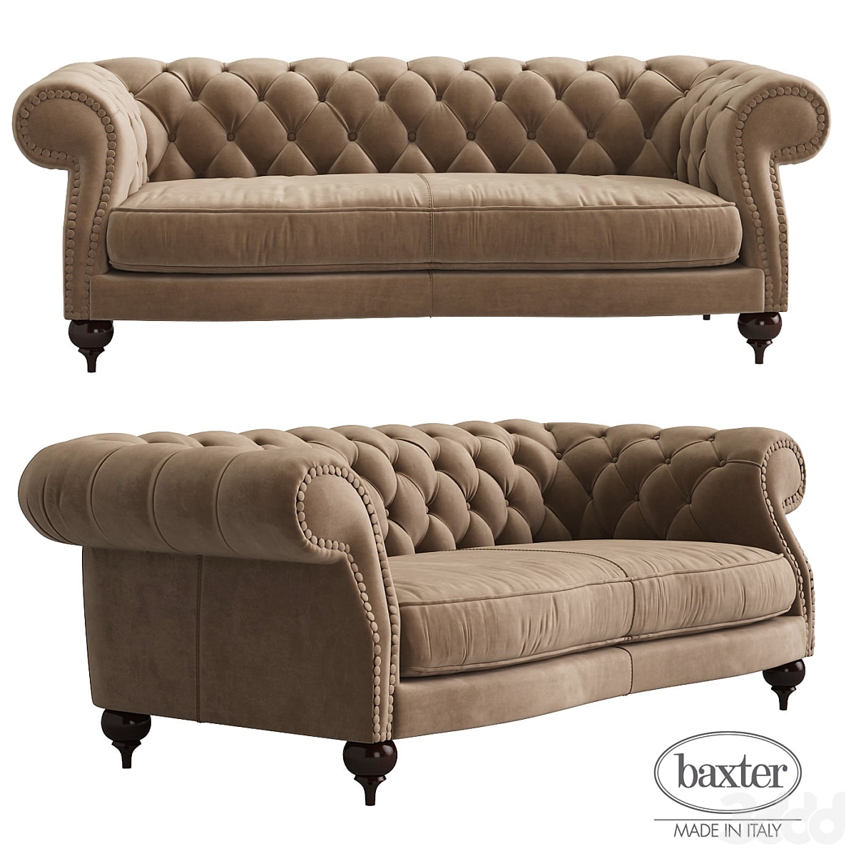 Baxter Diana Chester 2 seat sofa