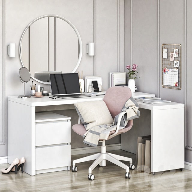 IKEA MALM corner workplace , , , ,