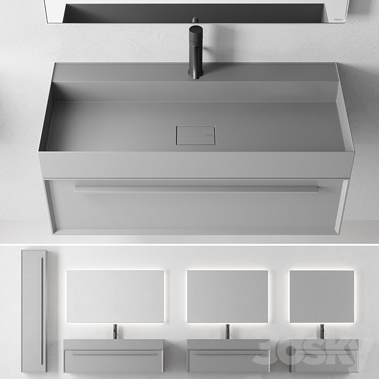 Falper Set 2 | Wall-mounted vanity unit with drawers