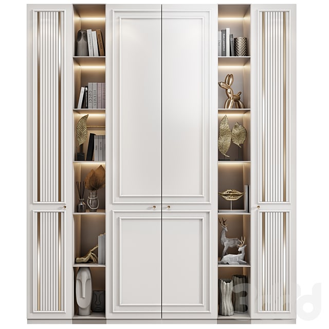 Neoclassical wardrobe 07 & Display cabinets