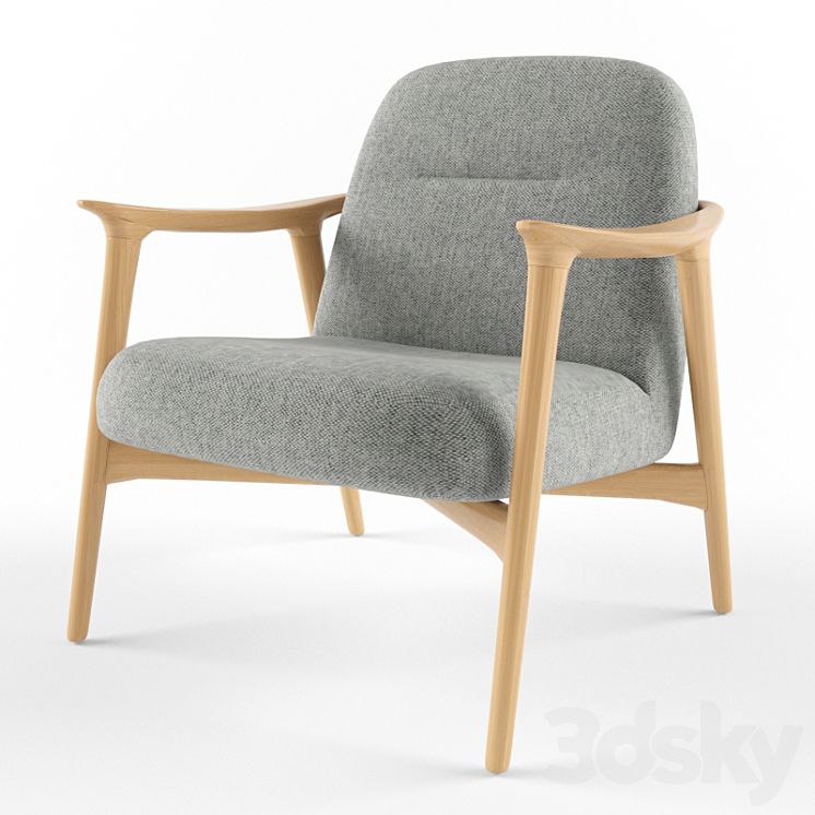 Cute armchair with meraki wood legs