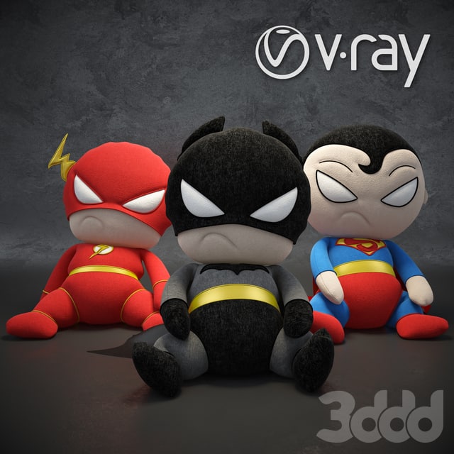 Soft toys superheroes of the DC universe